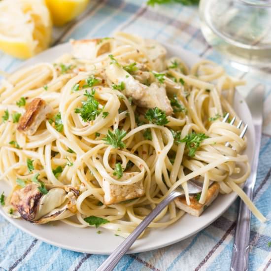 Tofu & Artichoke Scampi