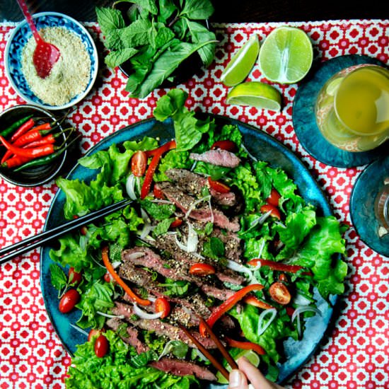 Thai Beef Salad with Toasted Rice