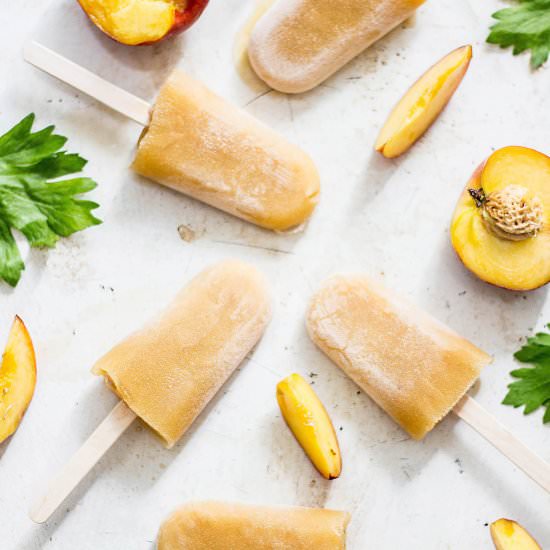 Peach and Celery Ice Lollies