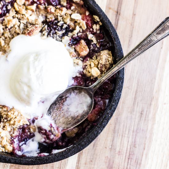 Triple Berry Rhubarb Crisp
