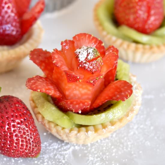 Strawberry Rose Tartlets