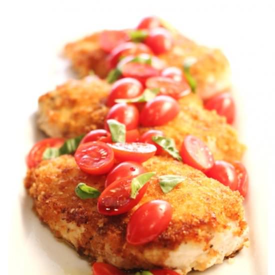 Crispy Chicken with Balsamic Tomato