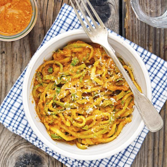 Sun-Dried Tomato Pesto Zoodles