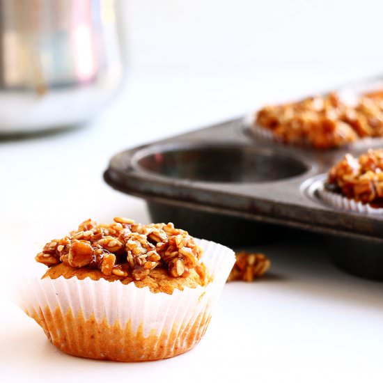 Salted Caramel Banana Muffins