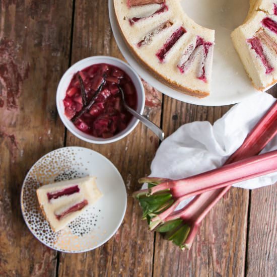 Vanilla Rhubarb Bundt Cake