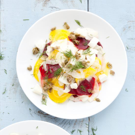 Raw Beetroot Caper Salad