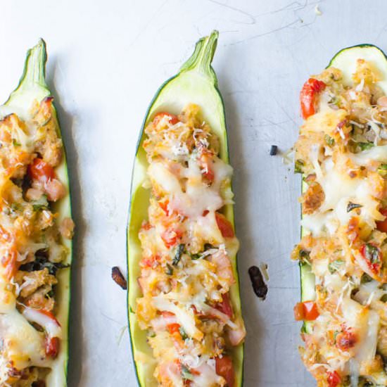 Stuffed Italian Zucchini Boats