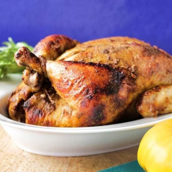 Whole Roasted Chicken with Mustard
