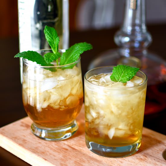 Kentucky Peach and Mezcal MintJulep