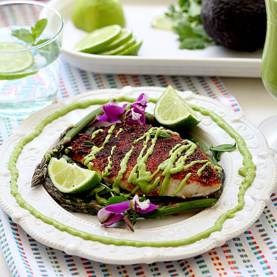 Blackened Rockfish With Sauce