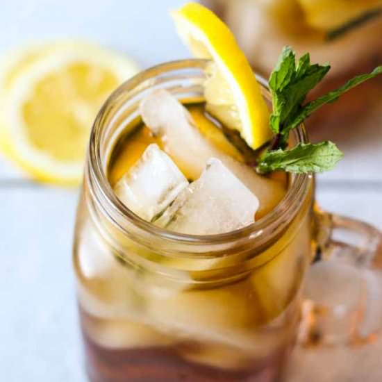 Peach Tea Mint Juleps