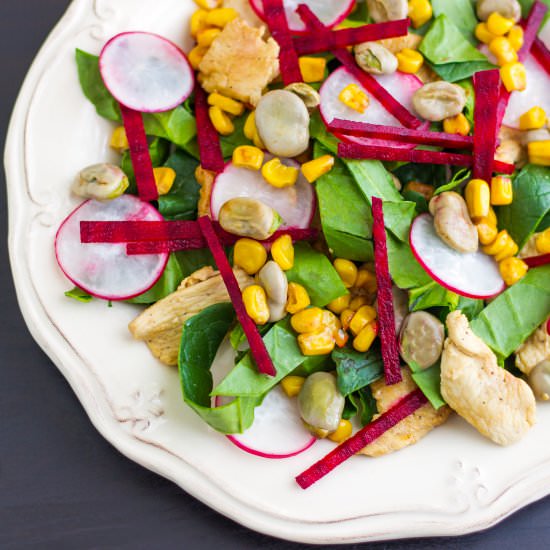 Chicken Salad with Beans & Beets