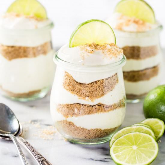 No Bake Lime Cheesecakes.