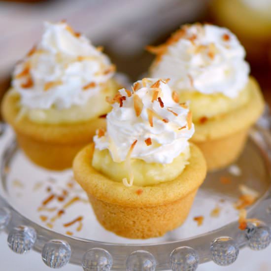 Coconut Cream Pie Cookie Cups