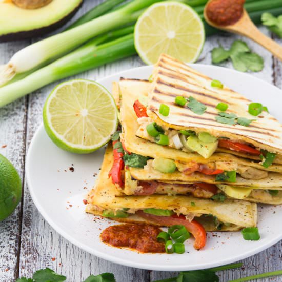 Vegan Quesadillas with Beans