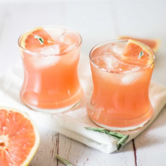 Grapefruit and Sage Sparkler