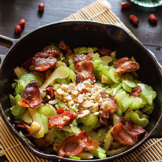 Celery Bacon Stir Fry