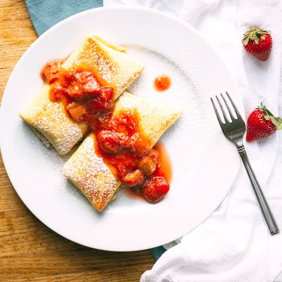 Blintz with Fruit Compote