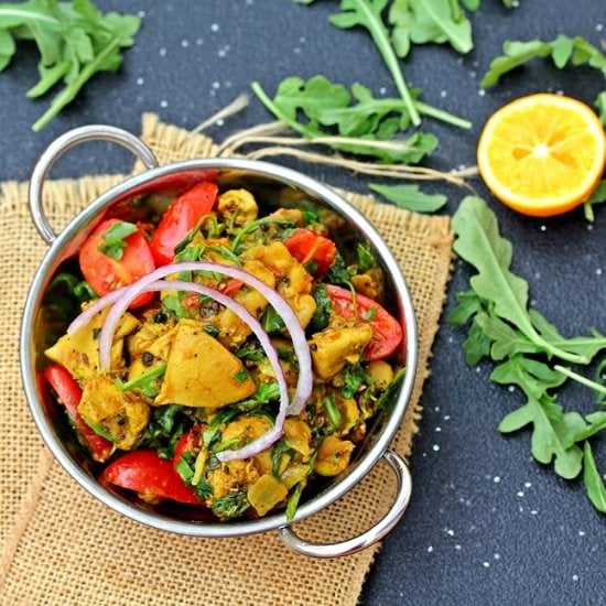 Chicken with Arugula and Pepper