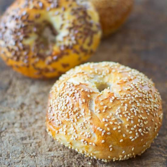 Sourdough bagels