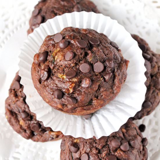 Vegan Chocolate Banana Muffins