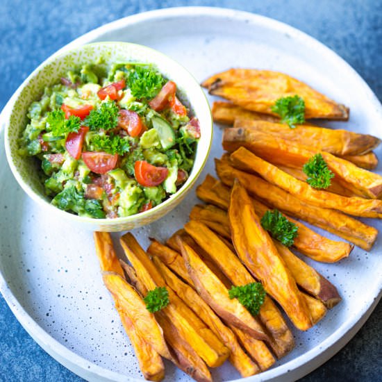 Sweet Potato Fries and Guacamole