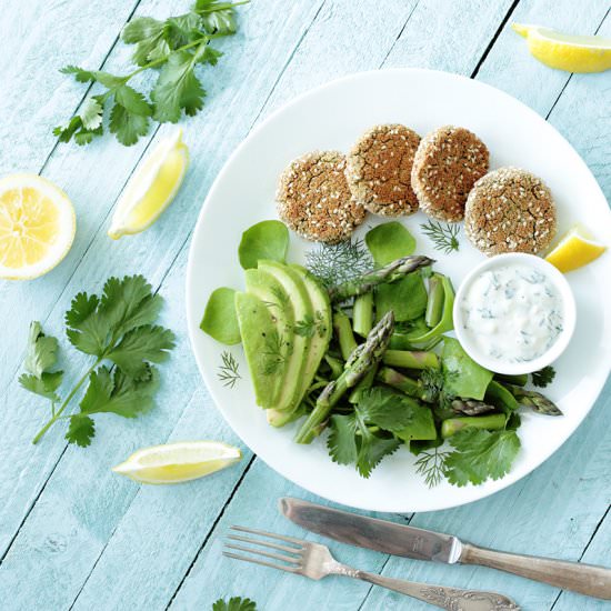 Mini Herbed Tofu Burgers