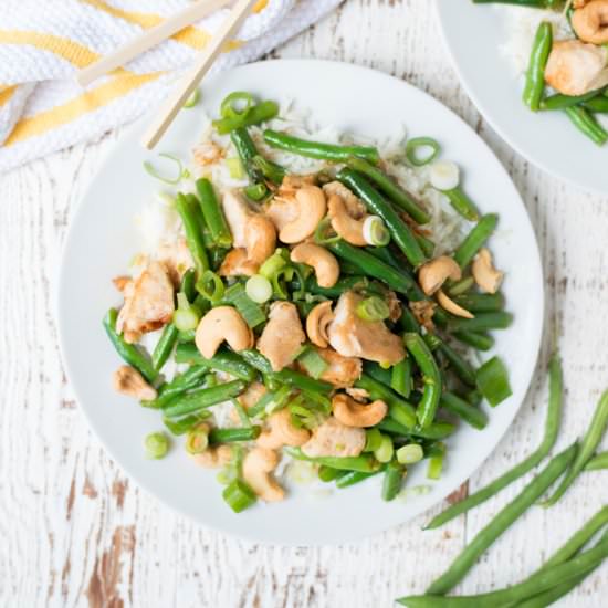 One-Pan Ginger Honey Cashew Chicken