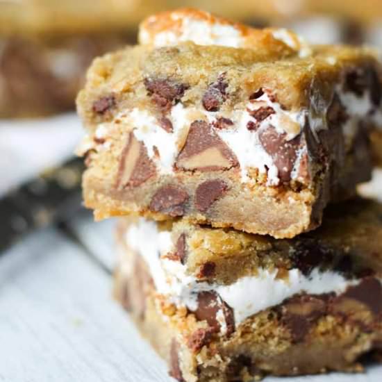 Chocolate Chip Cookie Smores Bars
