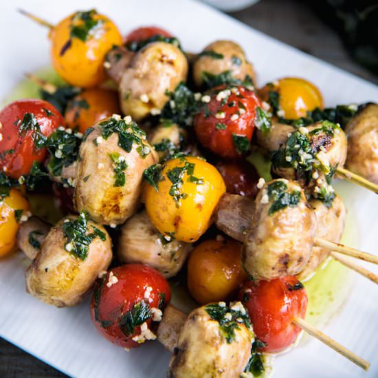 Tomato & Mushroom Skewers