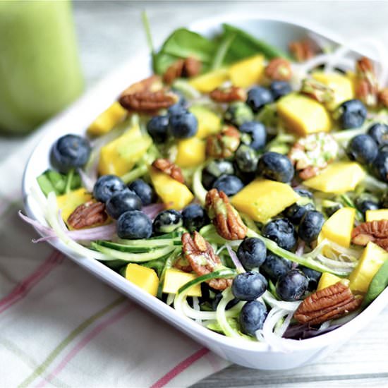 Blueberry and Mango Spinach Salad