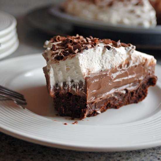 Brownie Chocolate Pudding Pie