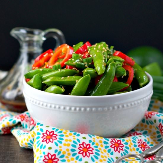 Sesame Ginger Snap Pea Salad
