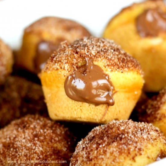 Nutella Churro Donut Poppers