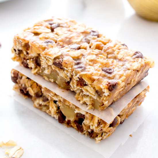 No Bake Chocolate Chip Granola Bars