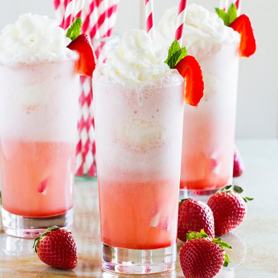Strawberry Cream Floats