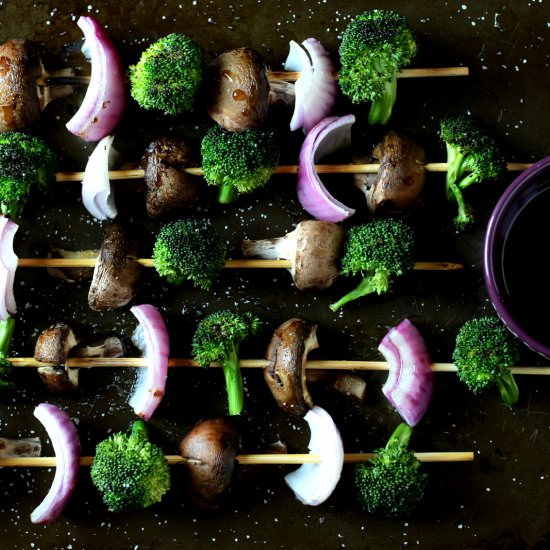 Grilled Broccoli Skewers