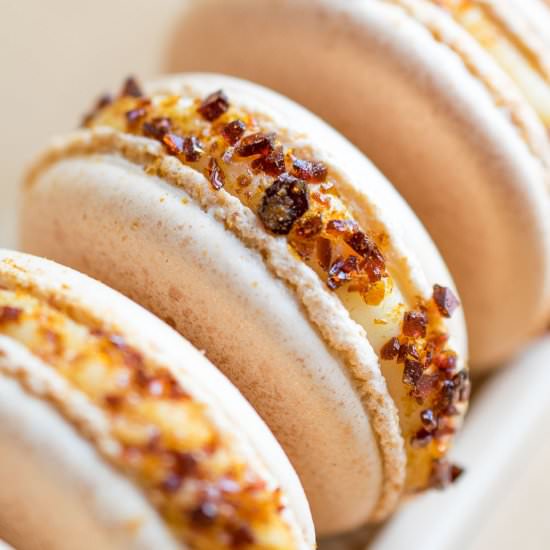 Creme Brûlée Macarons