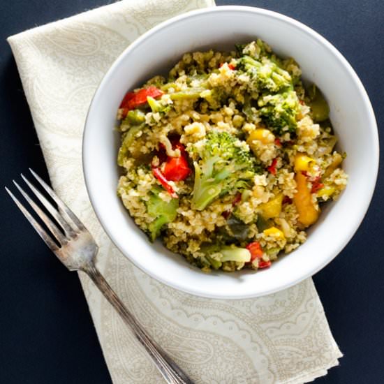 No-Oil Broccoli Millet Stir-Fry