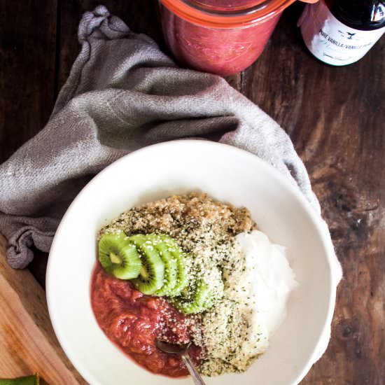 Hippie-Dip Stewed Rhubarb