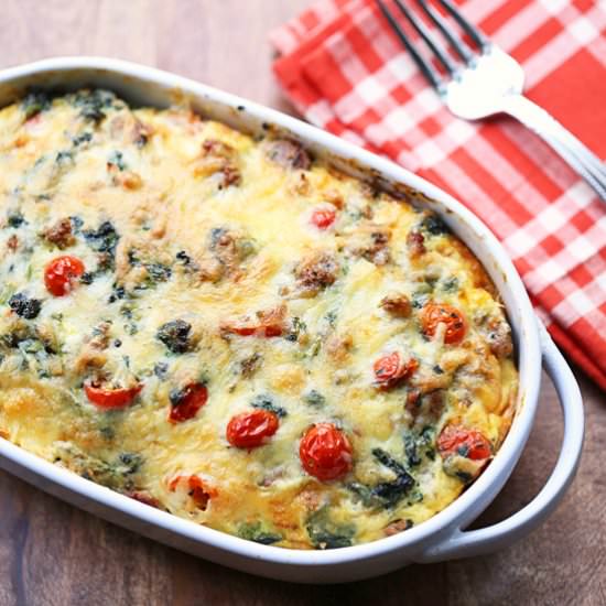 Egg, Sausage and Cheese Bake