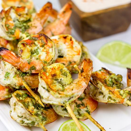 Grilled Coconut Lime Shrimp