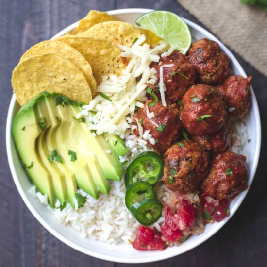 Meatball Taco Bowls