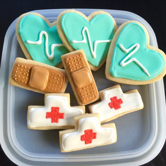 Decorated Nurse Cookies