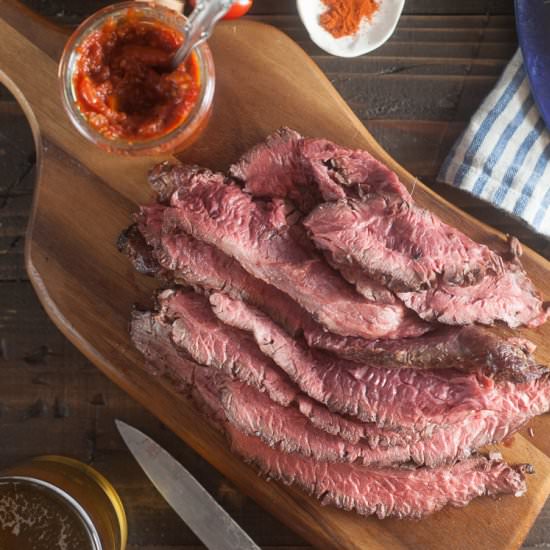 Grilled Steak with Tomato Relish