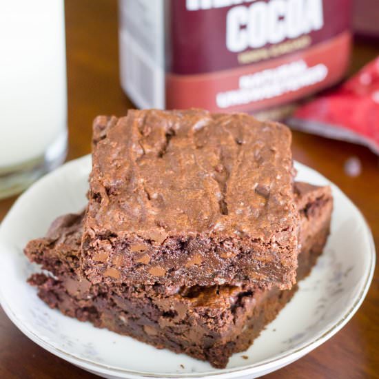 Chewy Double Chocolate Brownies