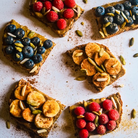 Sunflower Butter and Fruit Sandwich