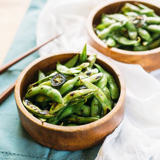 Spicy Roasted Edamame