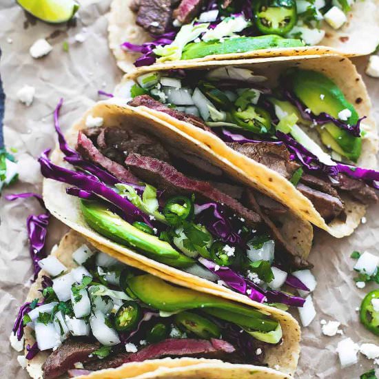 Mojo Steak Tacos