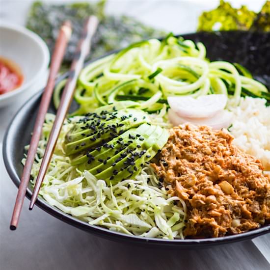 Avocado Tuna Salad Sushi Bowls